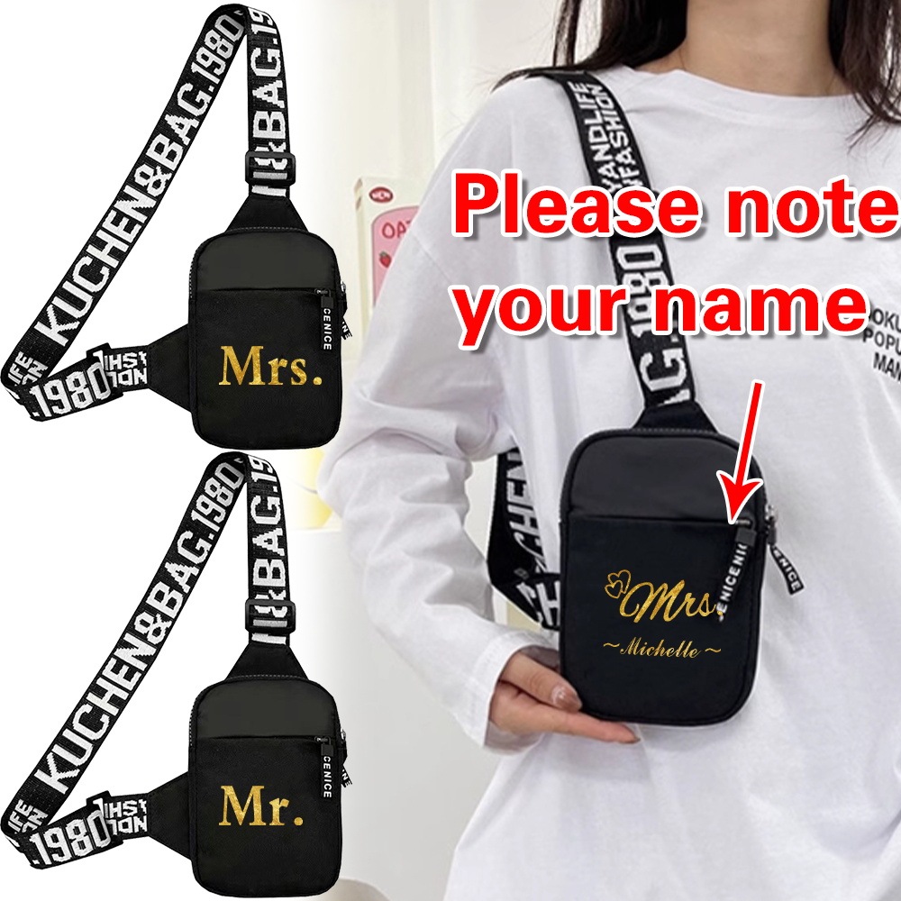 Yoga Fitness Name - Personalizowana Torba na Klatkę Piersiową z