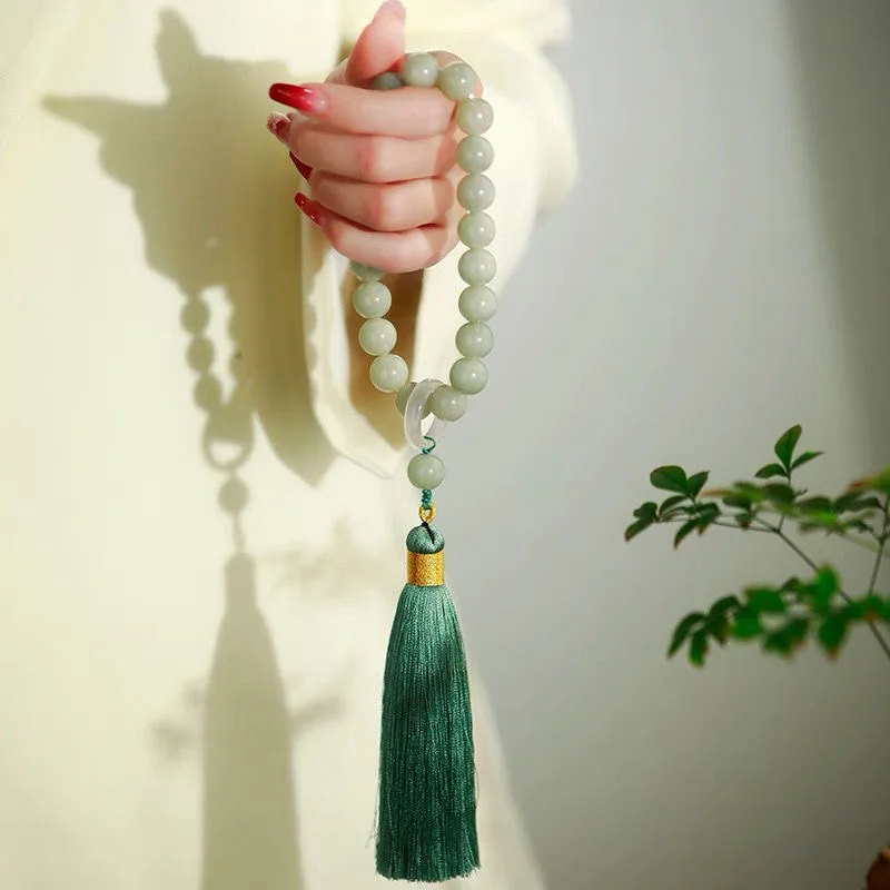 Yoga & Fitness With Faye The Well Being Studio Abbots Langley - Zielonego jadeitu kamień 12mm koraliki bransoletka